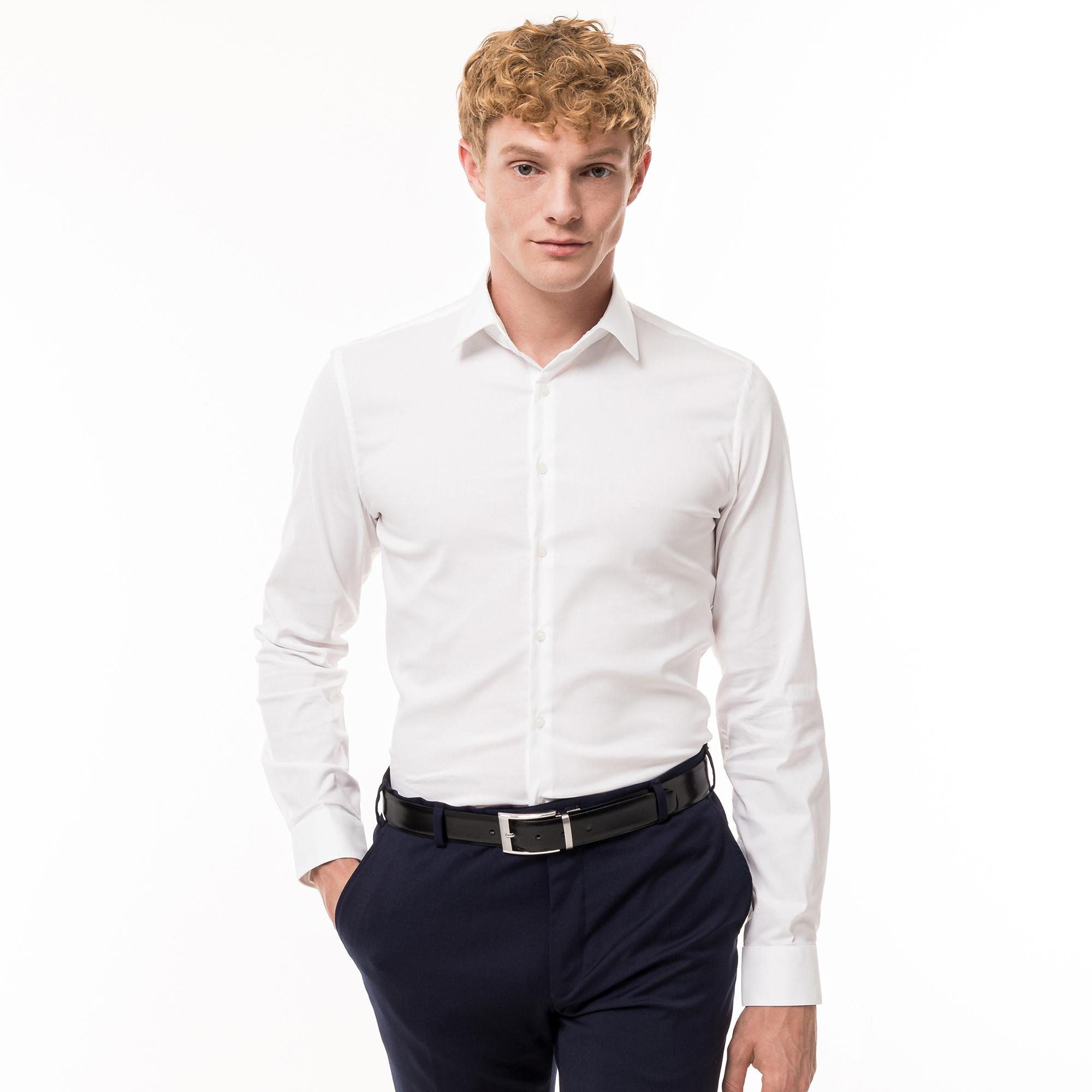 CALVIN KLEIN Hemden PERFORMANCE SOLID SLIM SHIRT Hemd, langarm 