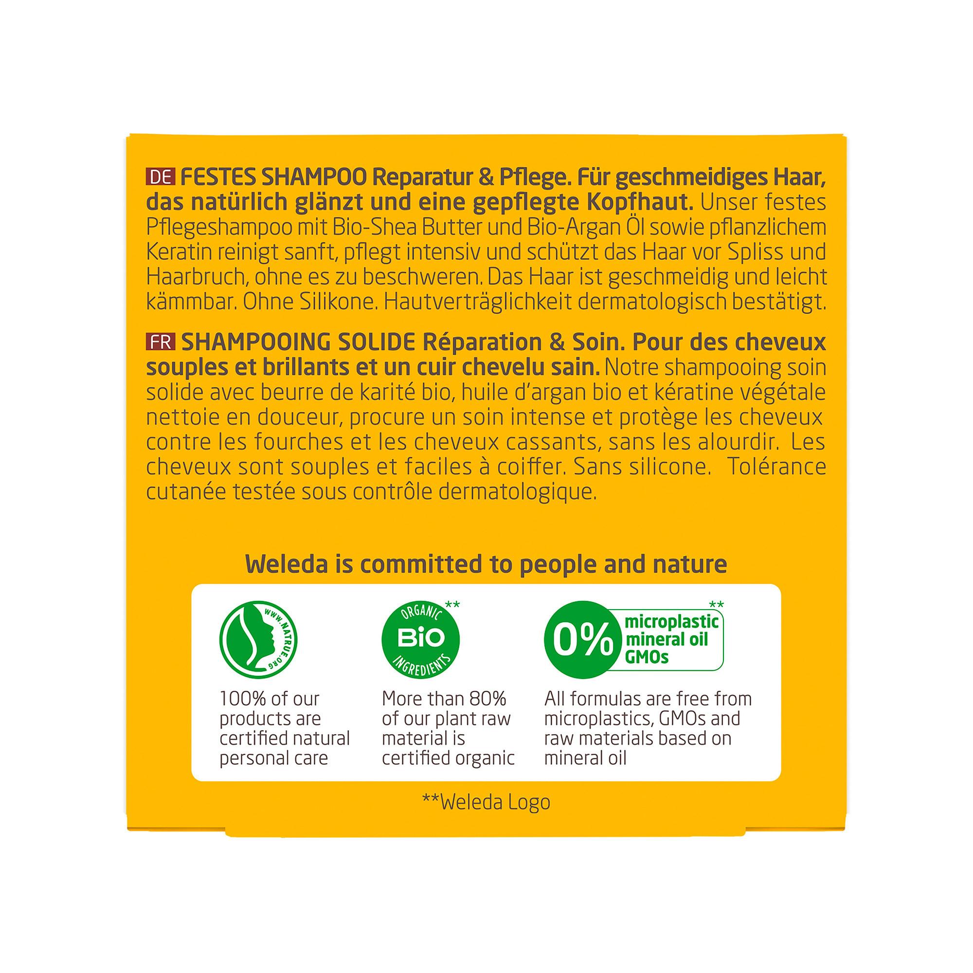 WELEDA  Shampooing solide réparation & soin 