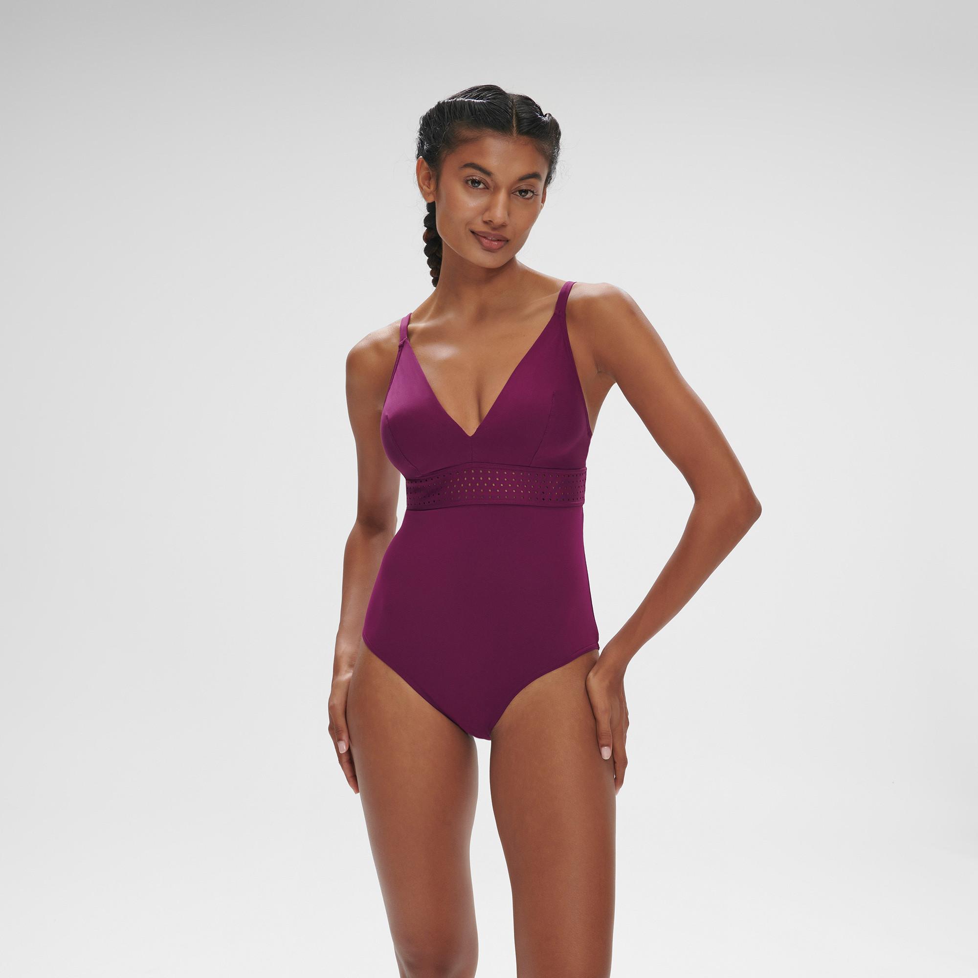 Image of Badeanzug Damen Steingrau C/40