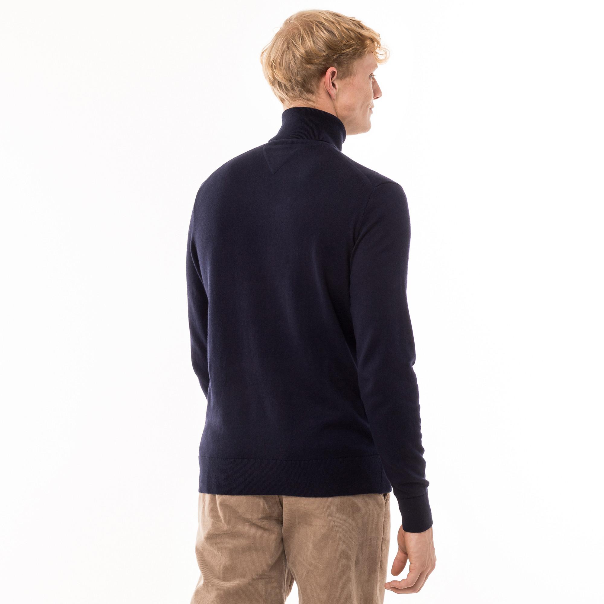 TOMMY HILFIGER Pima Cotone Organico Cashmere Pullover Dolcevita  