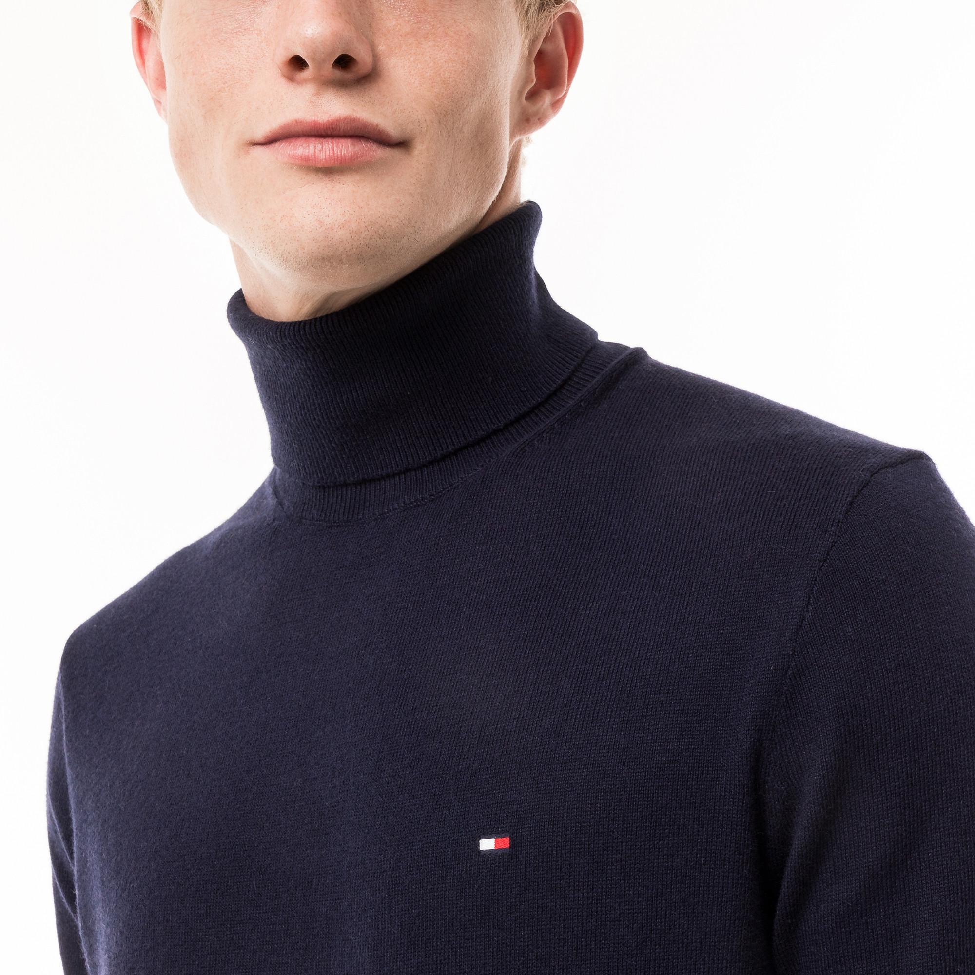 TOMMY HILFIGER PIMA ORG CTN CASHMERE ROLL NECK Pull cachemire 