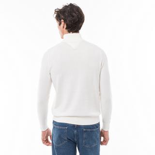 TOMMY HILFIGER Pima Cotone Biologico Cashmere Zip Mock Pullover  