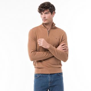 TOMMY HILFIGER PIMA ORG CTN CASHMERE ZIP MOCK Cashmere Pullover 