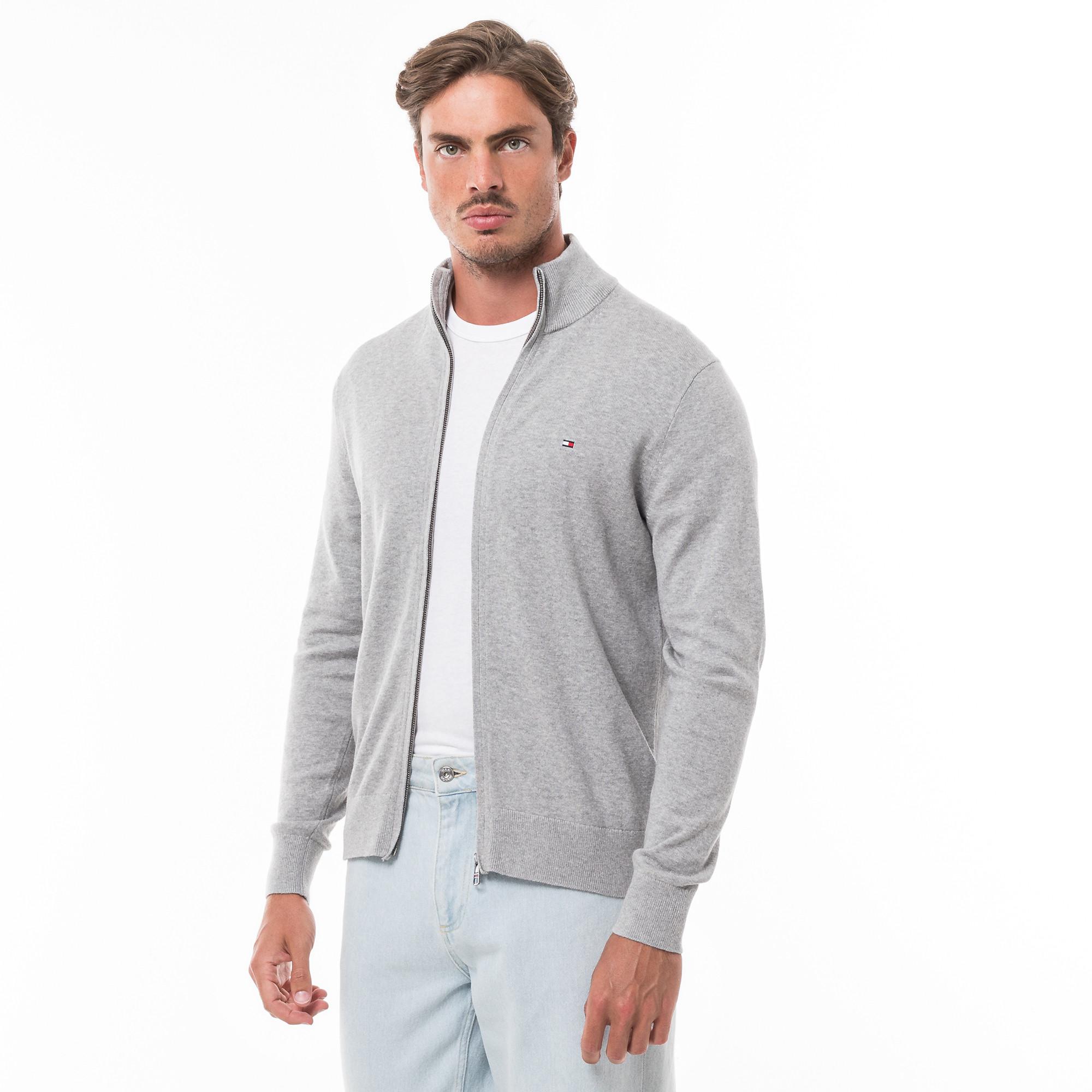 TOMMY HILFIGER PIMA ORG CTN CASHMERE ZIP THRU Maglione in cachemire 