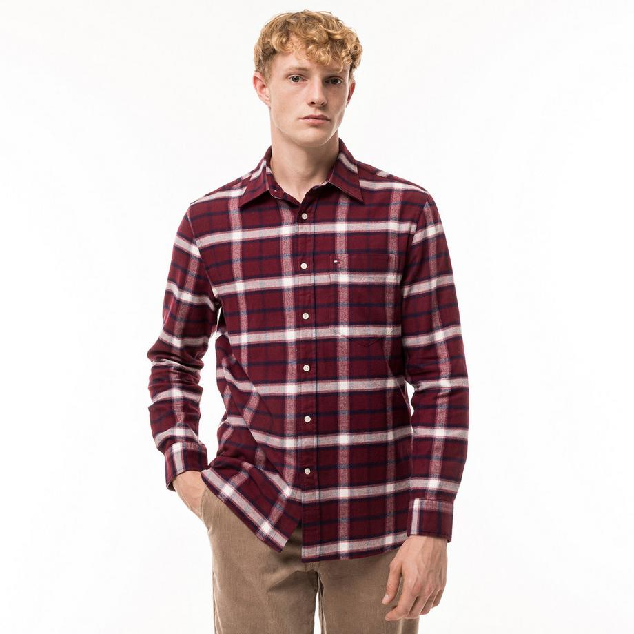 TOMMY HILFIGER Brushed Shadow Check RF Langarmhemd  