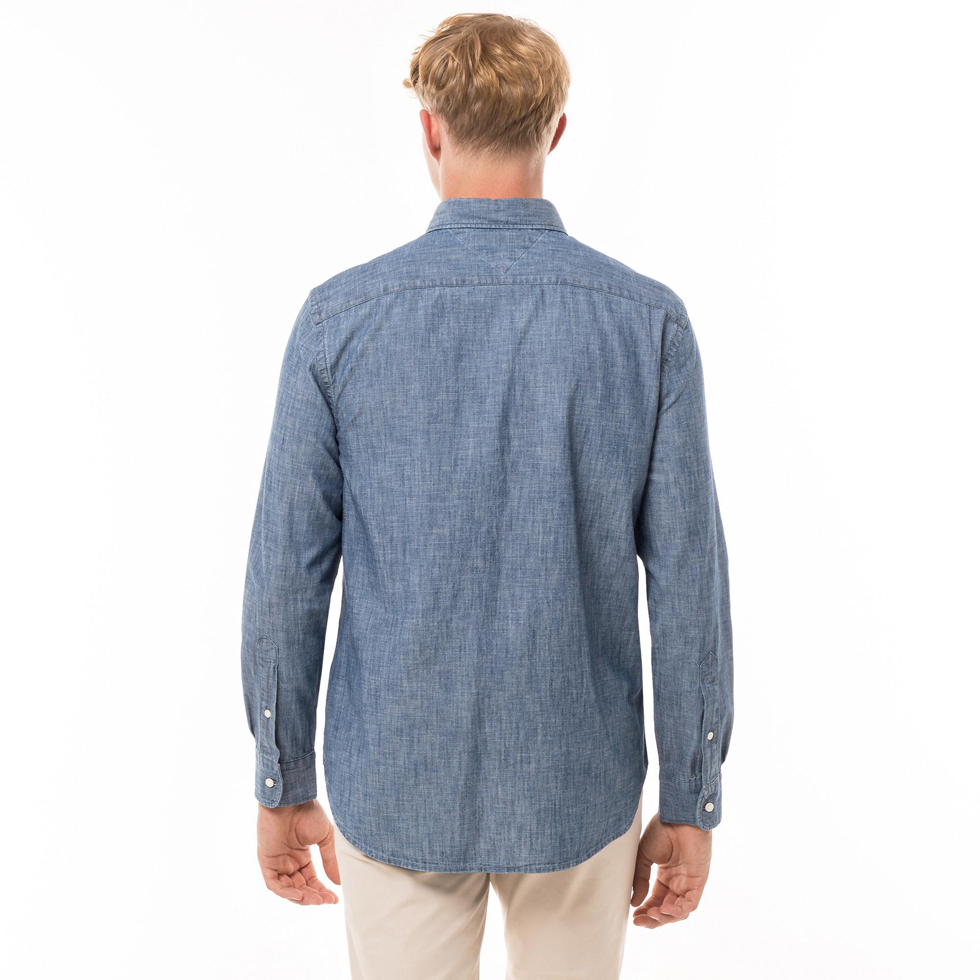 TOMMY HILFIGER CHAMBRAY SOLID RF SHIRT Camicia a maniche lunghe 