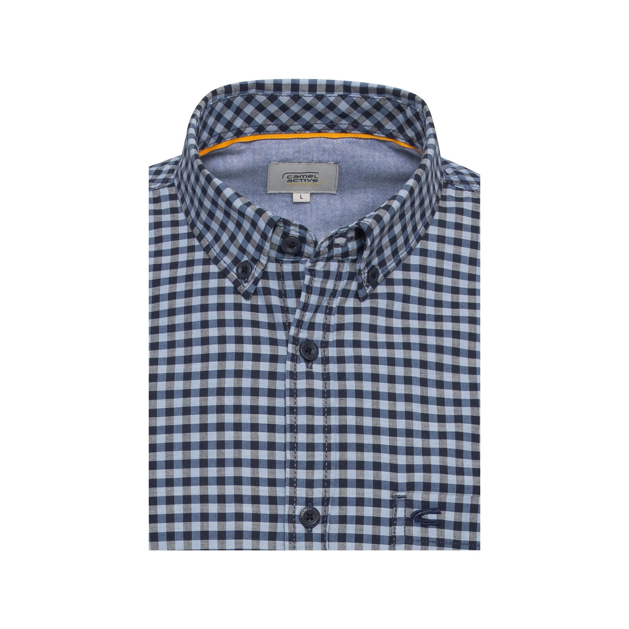 camel active Camicia a Quadri Maniche Lunghe  