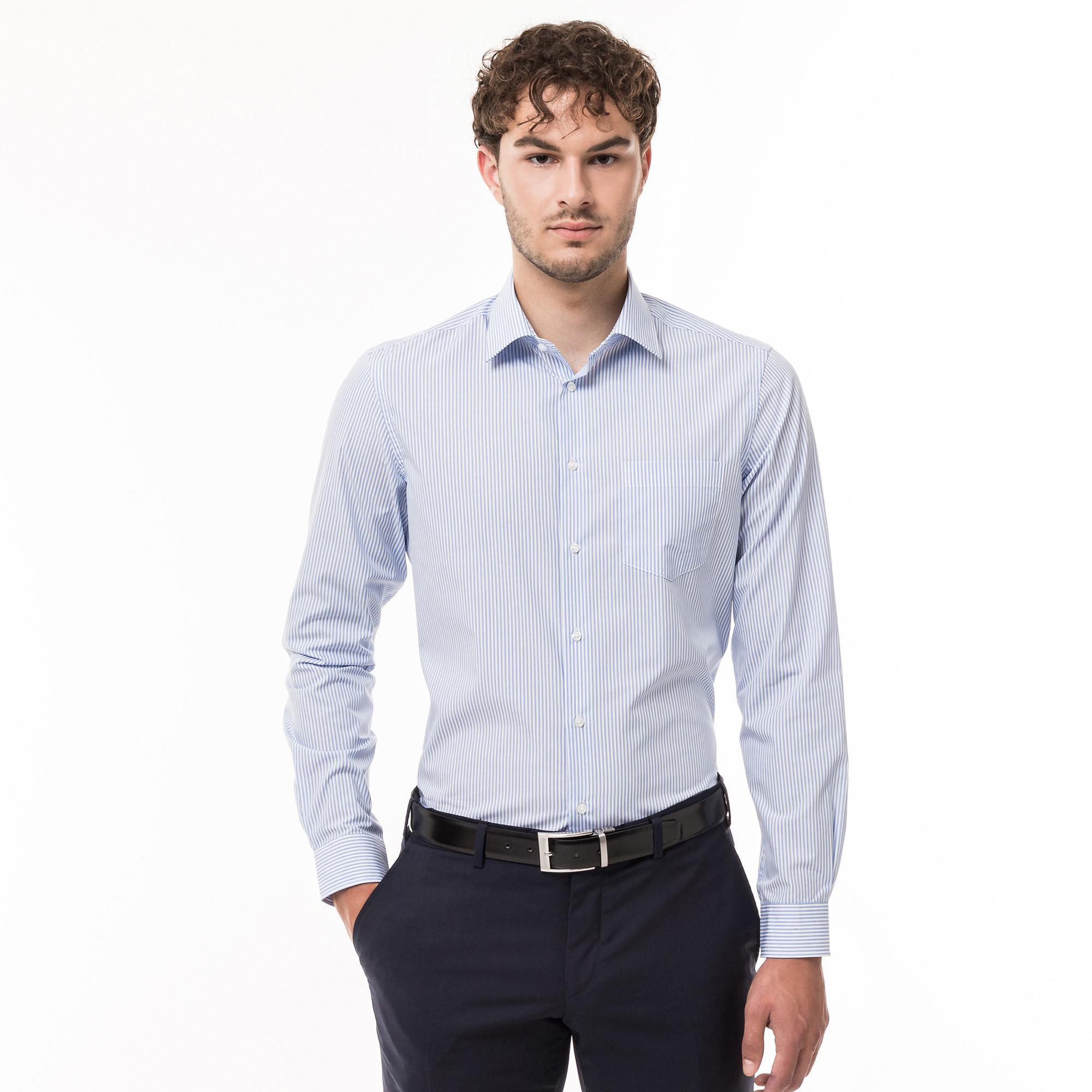 Image of Hemd, Modern Fit, Langarm Herren Blau S