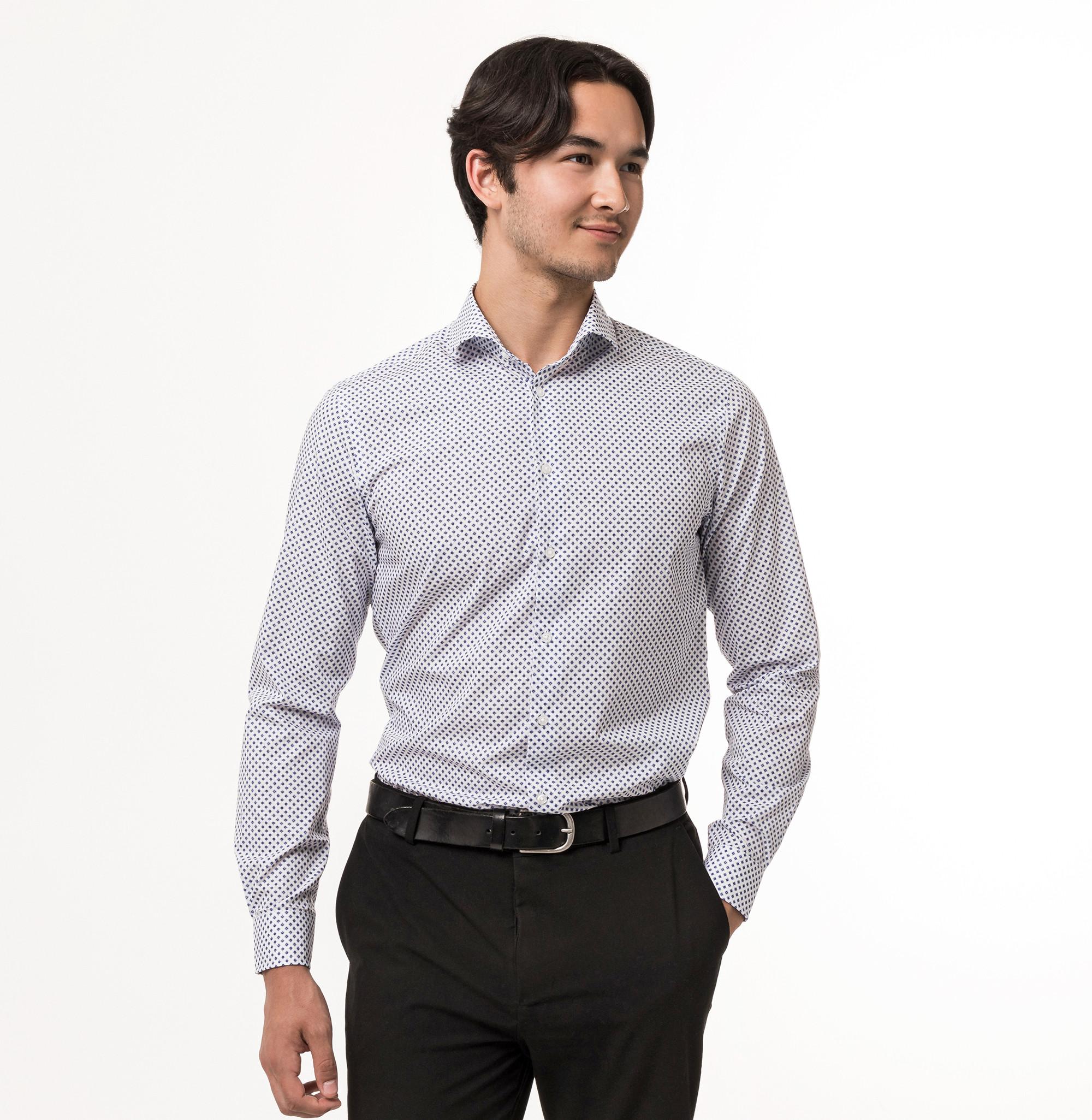 Image of Hemd, Body Fit, Langarm Herren Weiss M