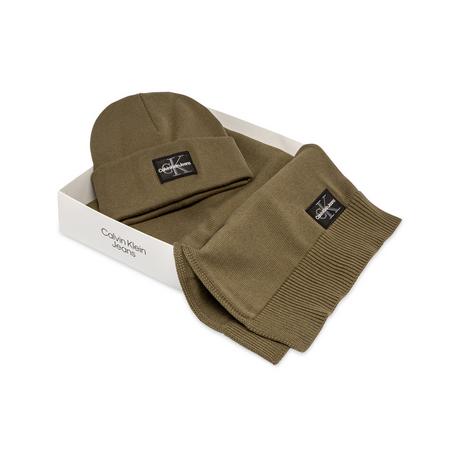 Calvin Klein GIFT BEANIE & SCARF MONOPATCH Set, sciarpa e cappellino 