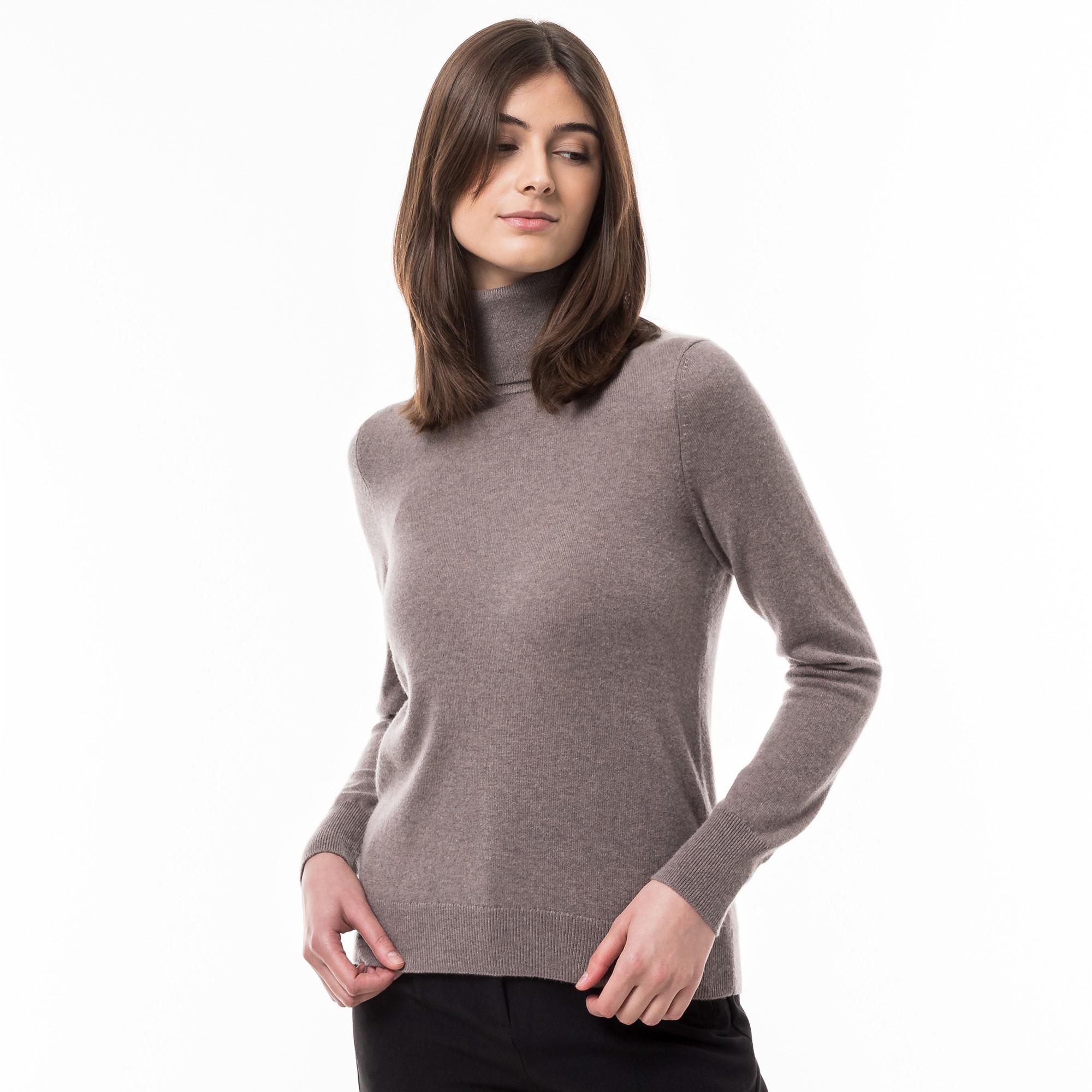 Manor Woman  Bio-Cashmere Pullover, Rollkragen 