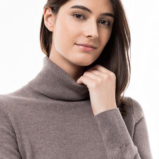 Manor Woman  Bio-Cashmere Pullover, Rollkragen 