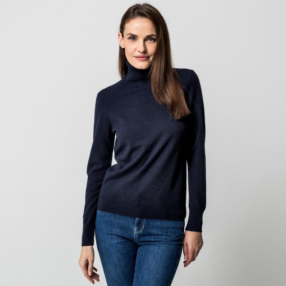 Bio-Cashmere Pullover, Rollkragen