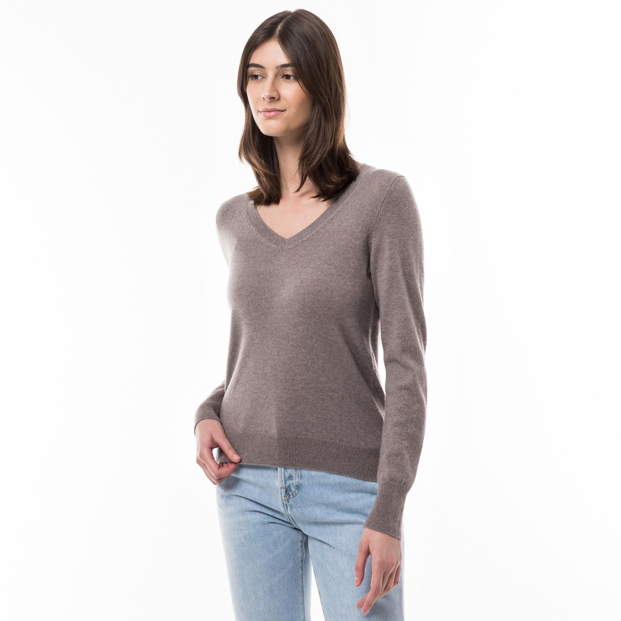 Manor Woman  Pull en cachemire bio, col V 