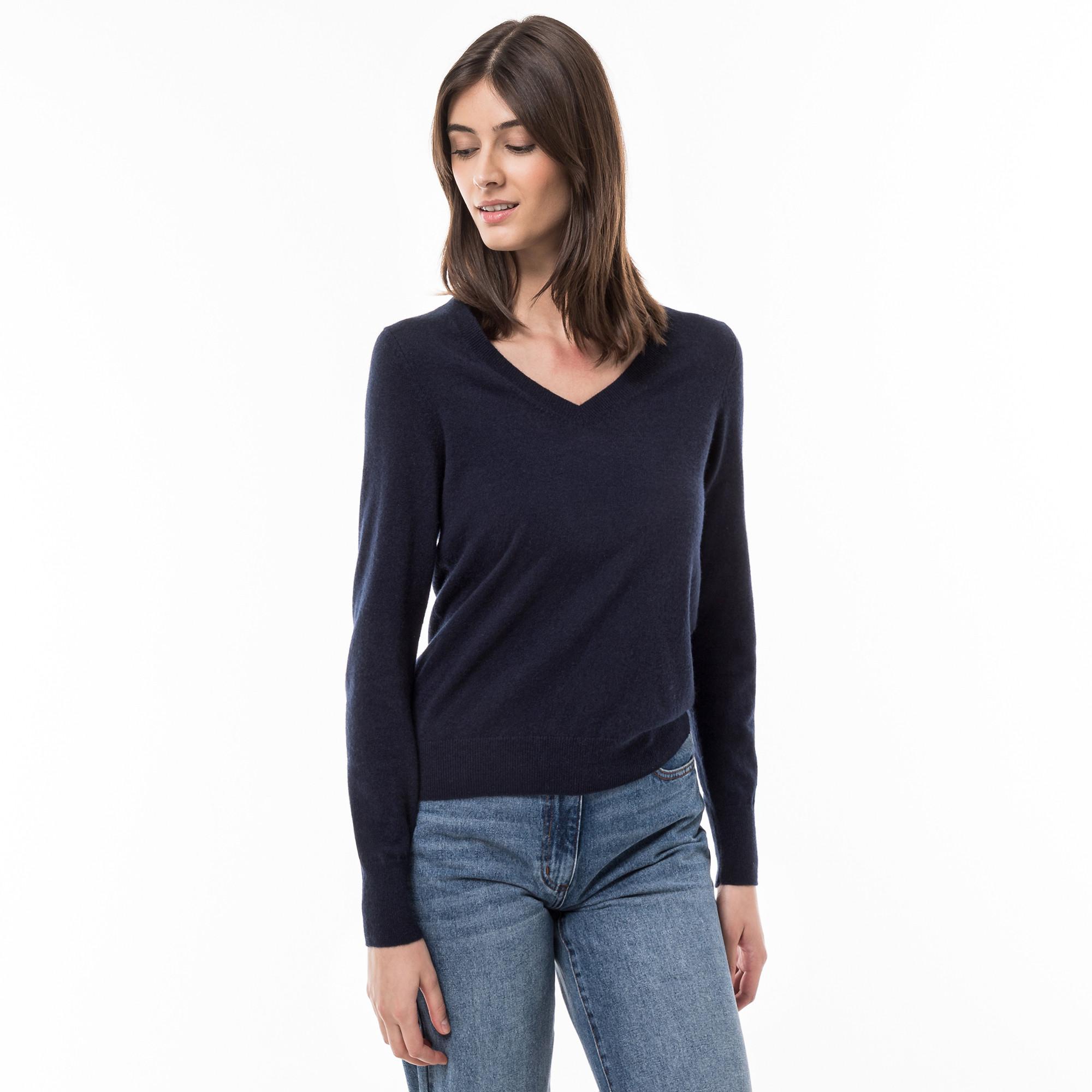 Manor Woman  Bio-Cashmere Pullover, V-Neck 