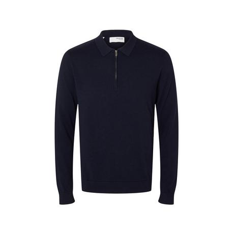 SELECTED SLHBerg Half Zip Col Polo Pull  