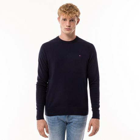 TOMMY HILFIGER Pima Coton Bio Cachemire Col Rond Pull  