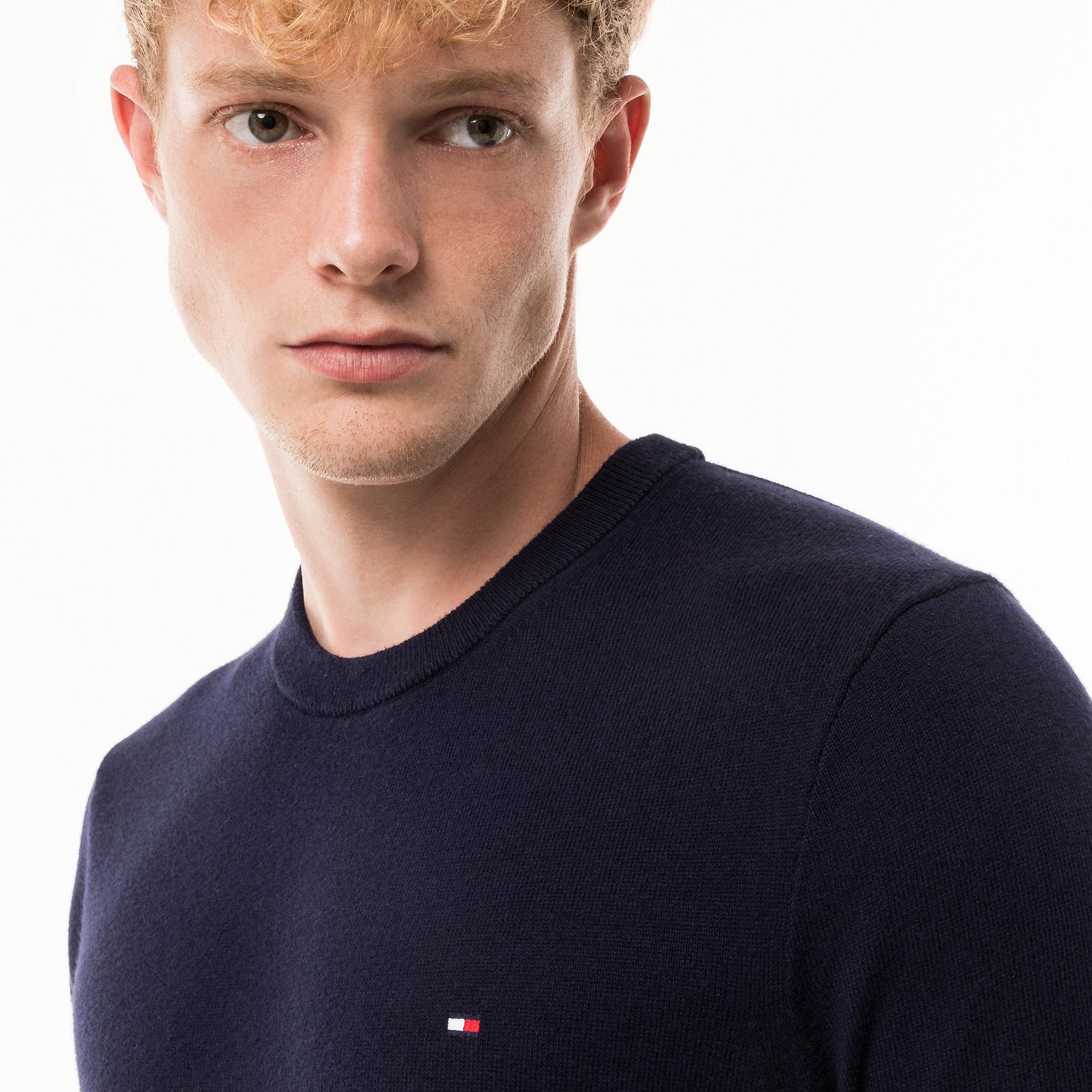 TOMMY HILFIGER Pima Cotone Biologico Cashmere Girocollo Pullover  