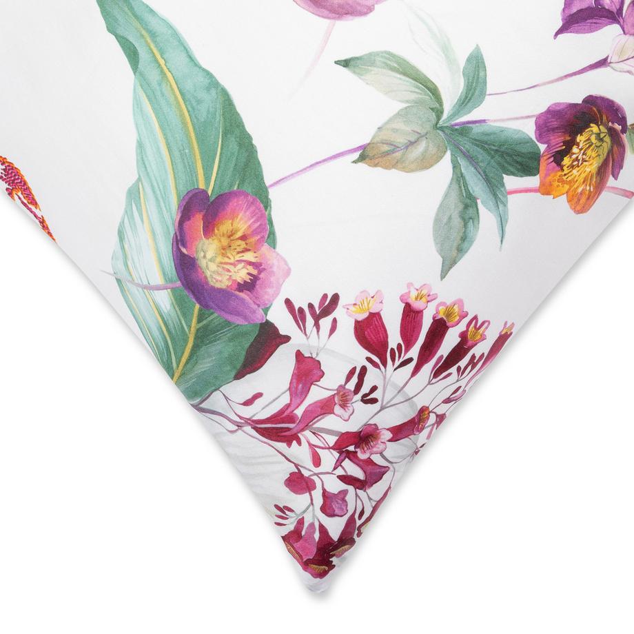 FAZZINI Ricamo Federa con motivo floreale  