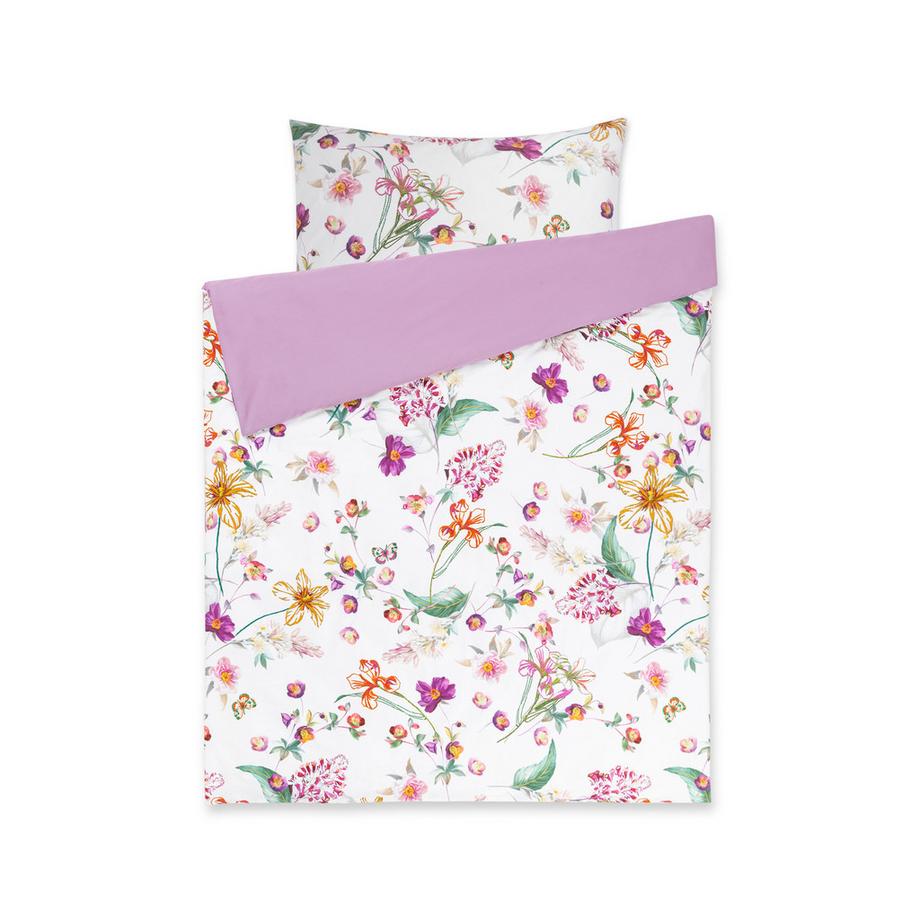 FAZZINI Ricamo Federa con motivo floreale  