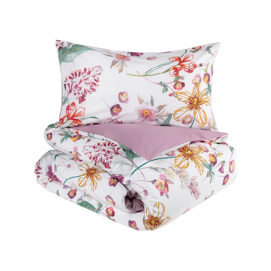 FAZZINI Ricamo Federa con motivo floreale  