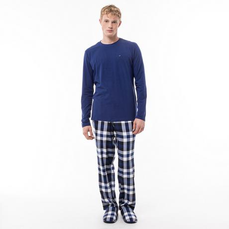 TOMMY HILFIGER LS PJ SET + FLUFFY SLIPPERS Pyjama Set, lang 