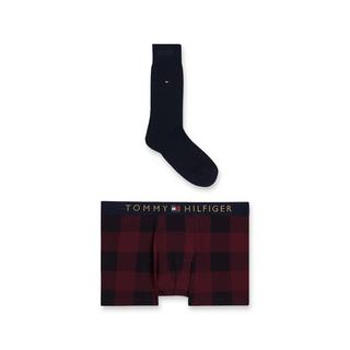 TOMMY HILFIGER Trunk Print & Sock Set Gold WB Multipack Shortys  