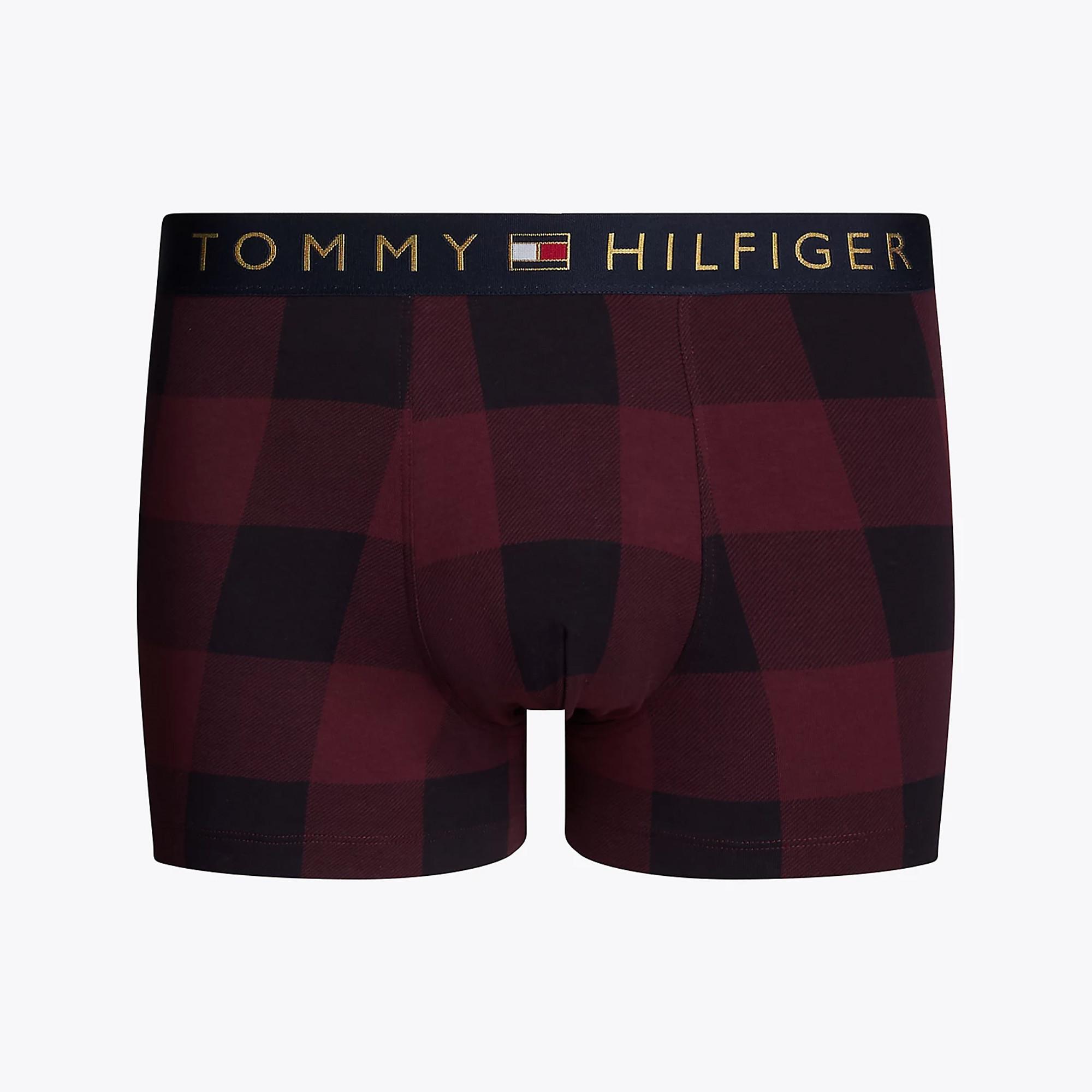 TOMMY HILFIGER Trunk Print & Sock Set Gold WB Multipack Shortys  