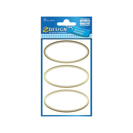 Z-DESIGN Etiketten für Einmachgläser Gold 