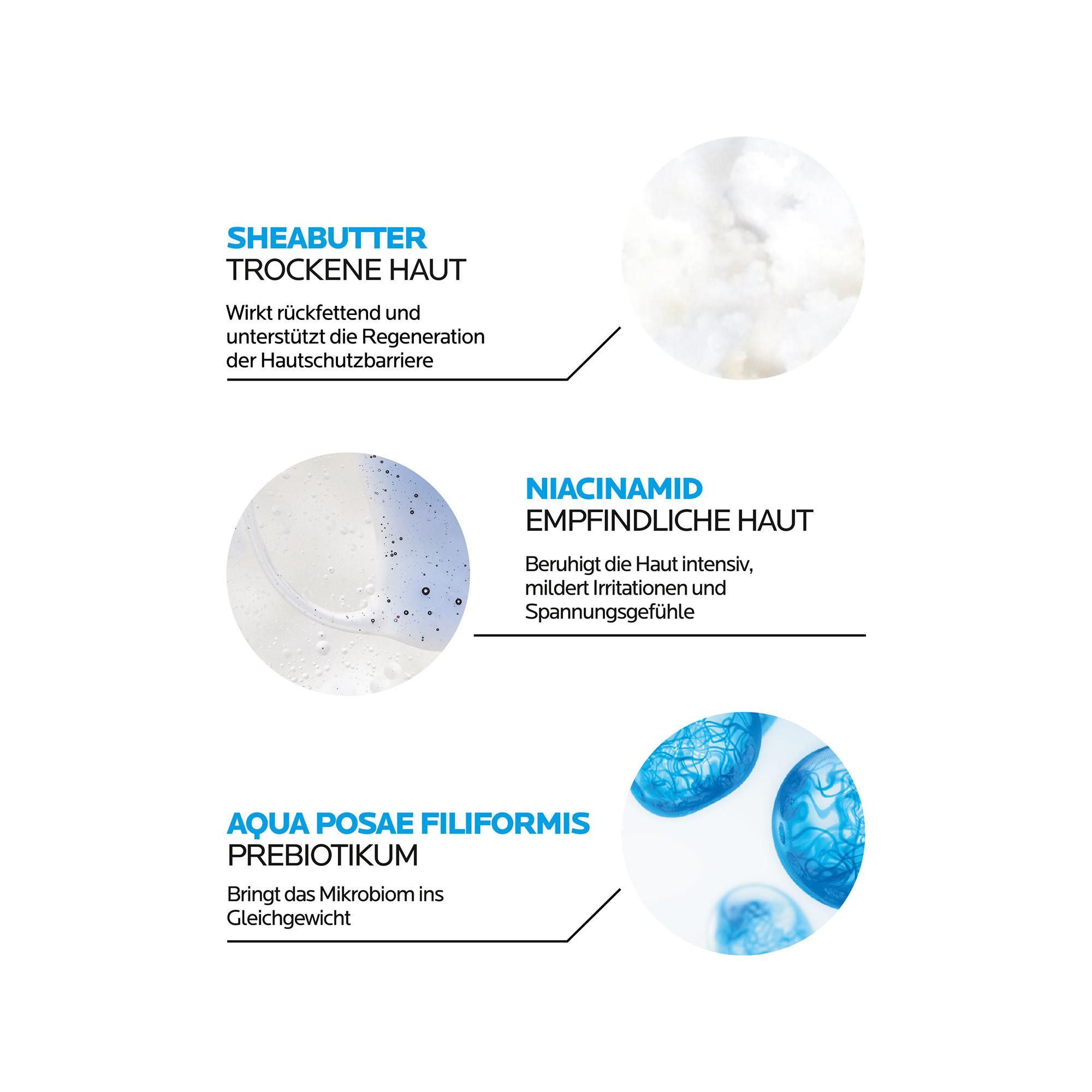 LA ROCHE POSAY  Lipikar Syndet AP+ Crème de douche relipidante nettoyage du corps 