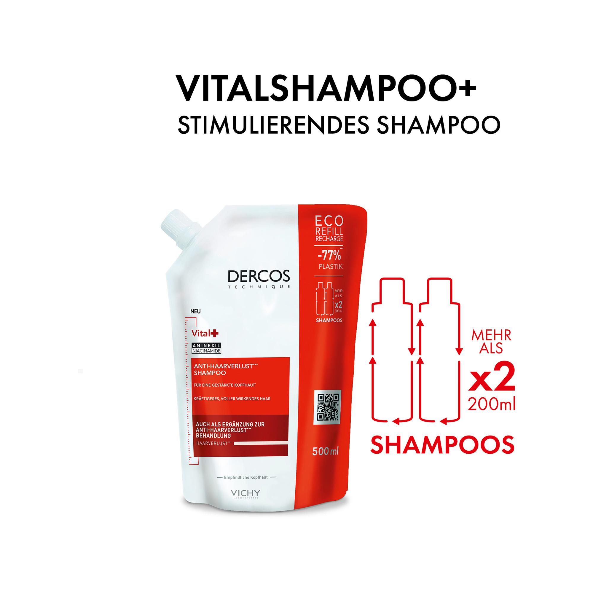 VICHY  Dercos Vital+ Shampooing Anti-Chute de Cheveux Recharge 