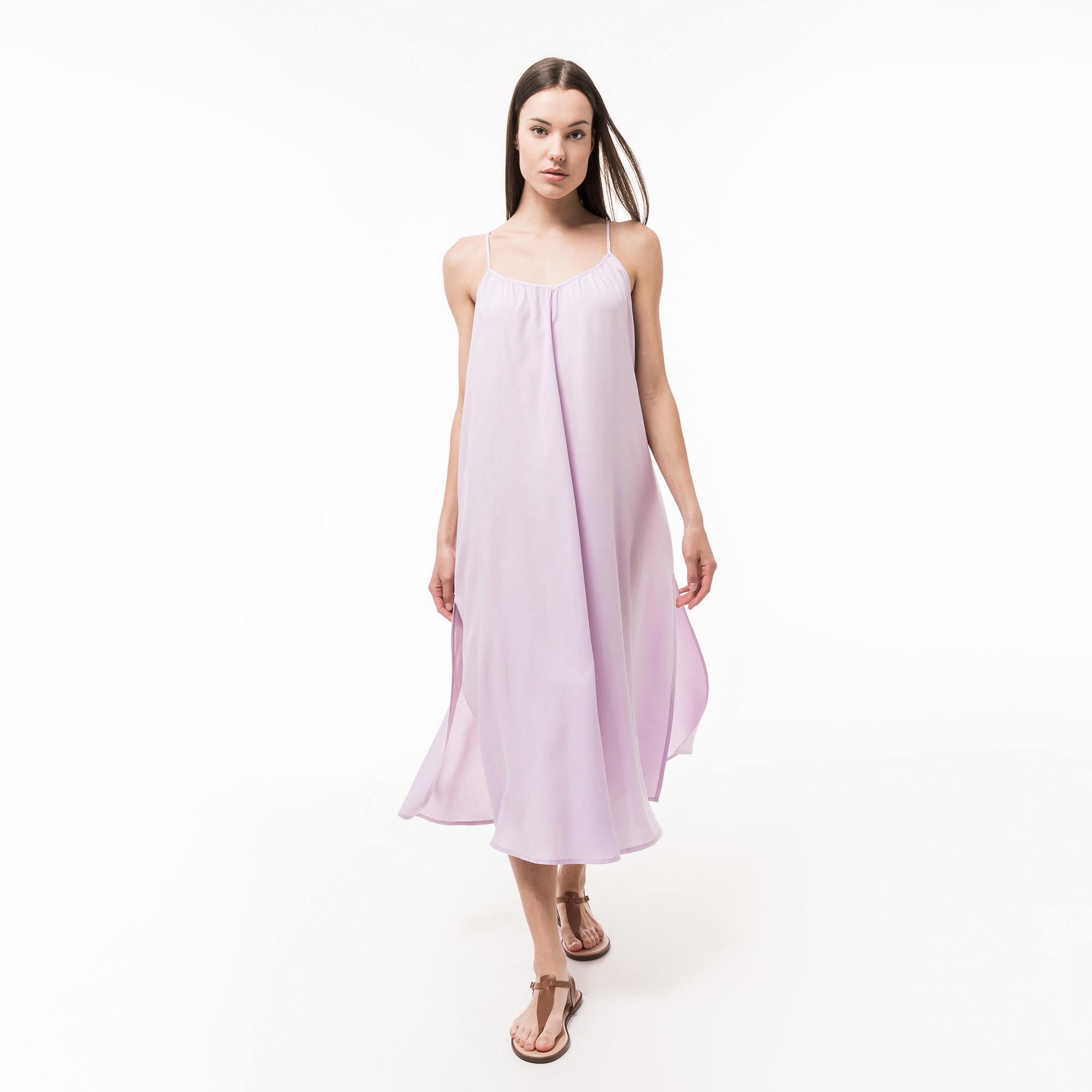 REHJJDFD Damen-Freizeitkleid Gestrickt – ärmellos, Rundhals, Figurbetont, Weiß Gestreift, Midi-Länge