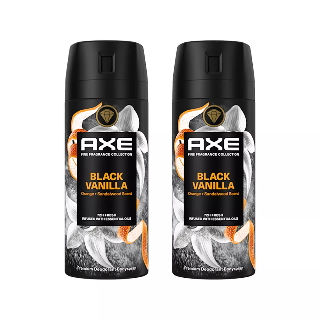Axe - Black Vanilla Bodyspray Duo, Black Vanilla duo, 2 x 150 ml