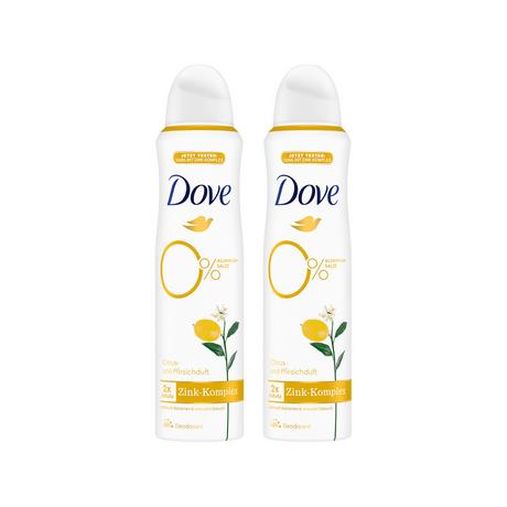Dove Aero Citrus deo duo Citrus- und Pfirsichduft 0% Aluminiumsalze mit Zink-Komplex Deodorant Spray Duo 