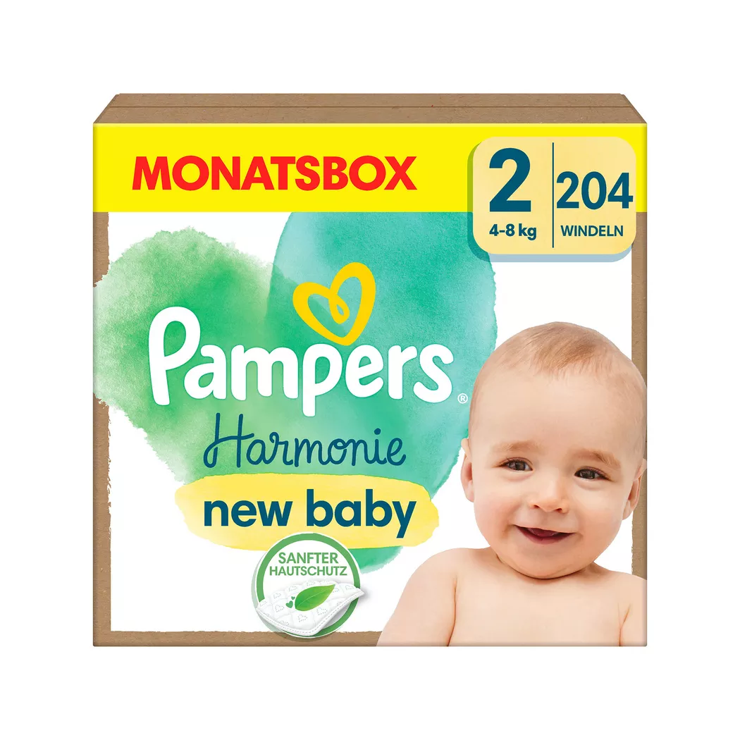Pampers - Harmonie Gr.2 Mini 4-8kg Monatsbox, 204STK