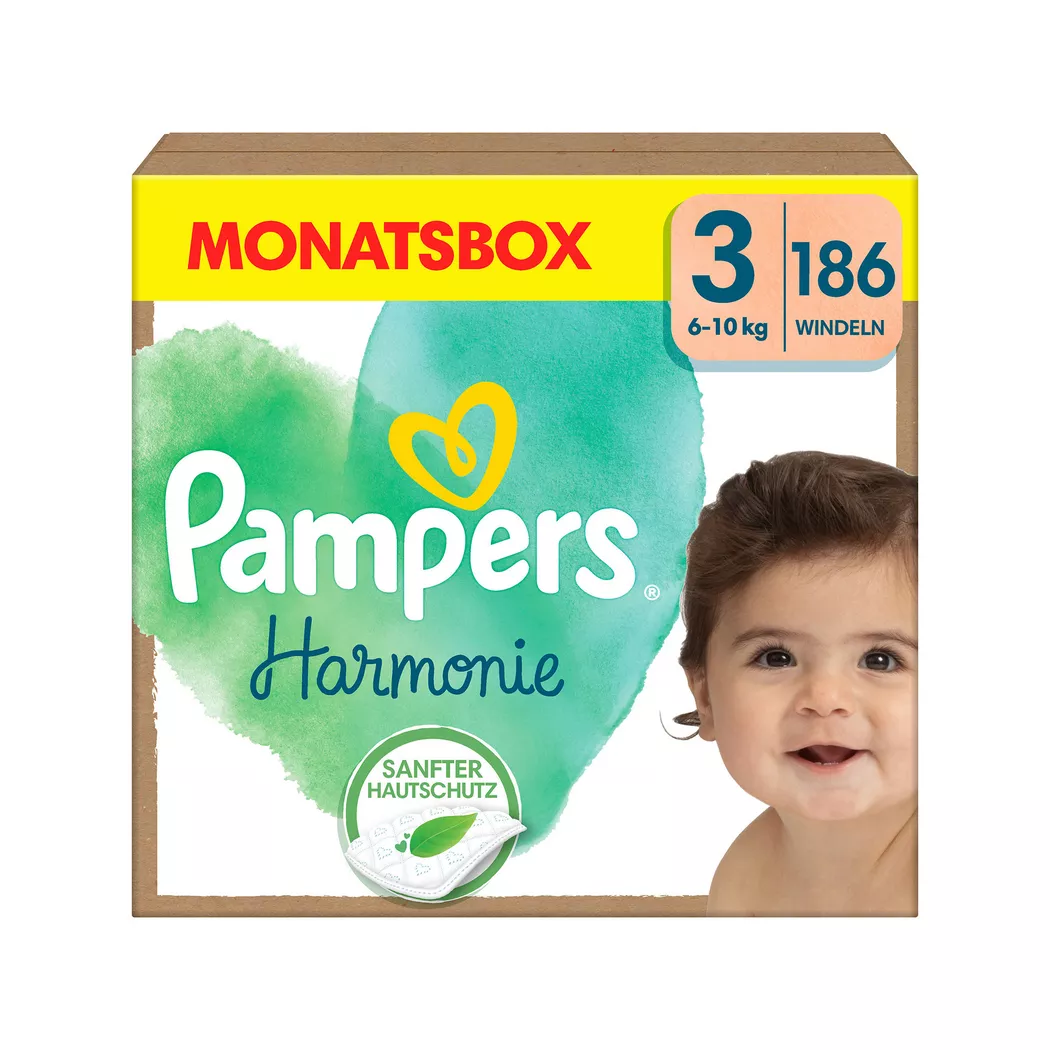 Pampers - Harmonie Gr.3 Midi 6-10kg Monatsbox, 186STK
