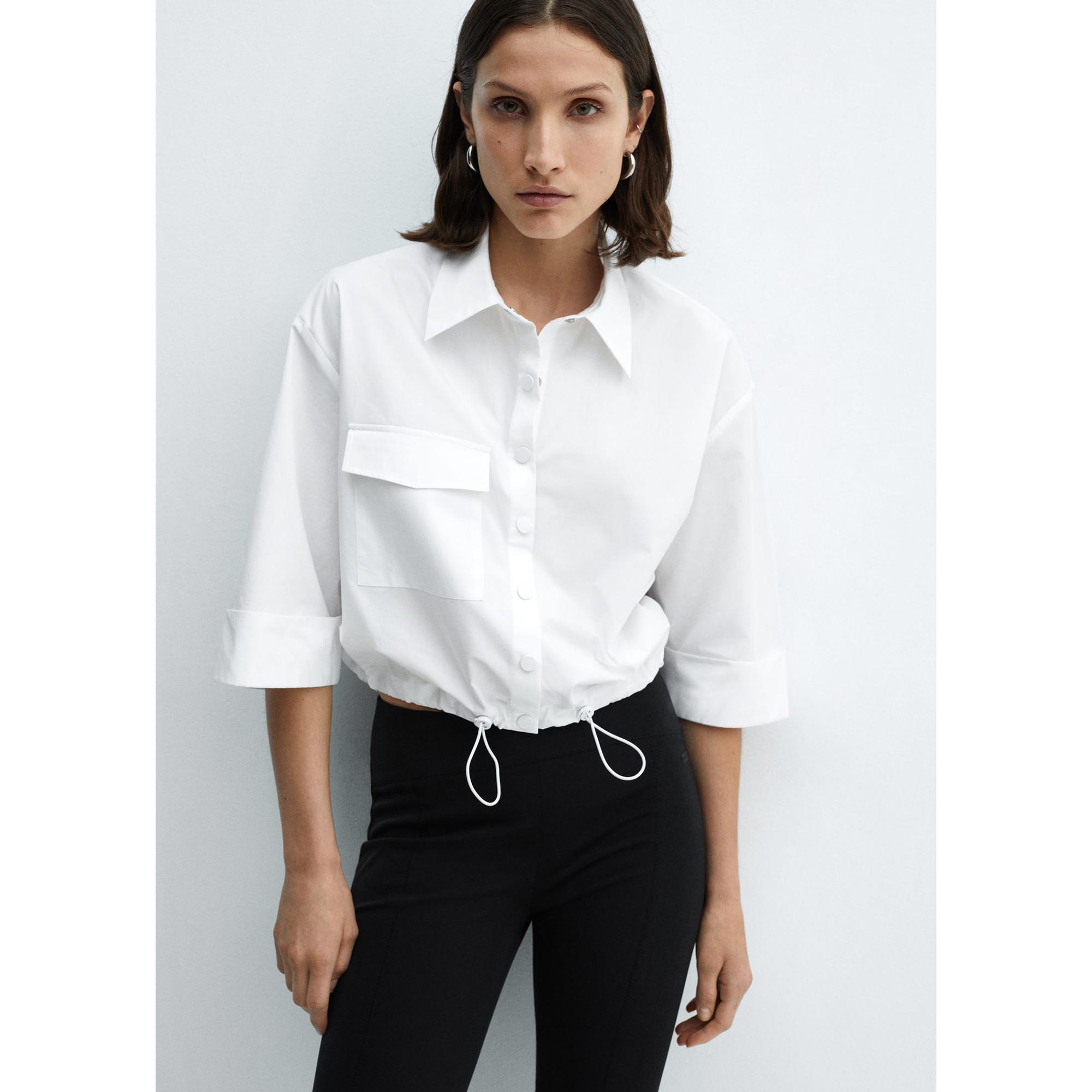 Image of Shirt, Langarm Damen Weiss M
