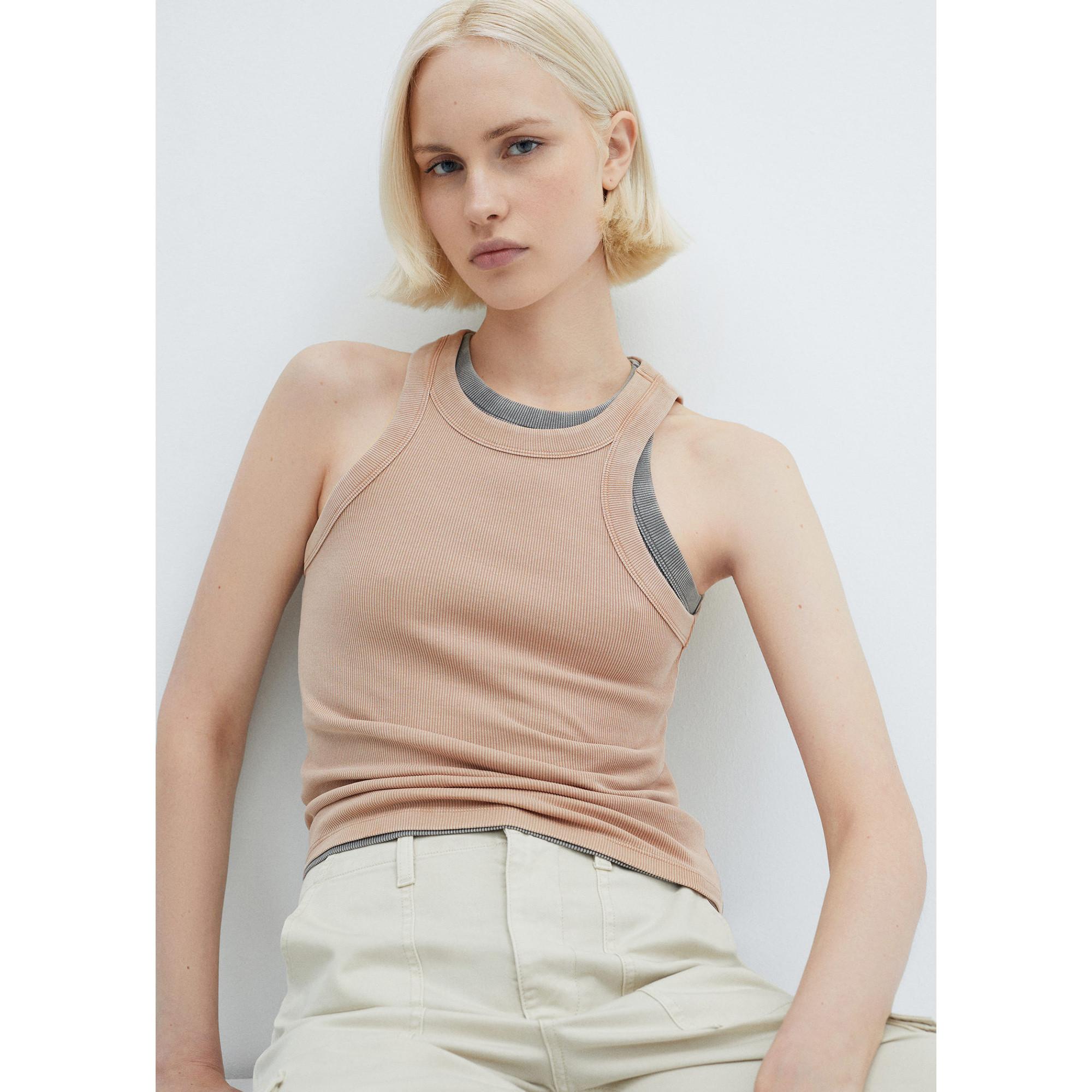 MANGO Boniw Débardeur Côtelé  