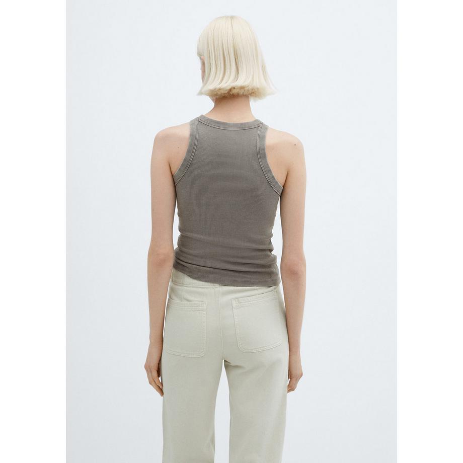 MANGO BONIW Geripptes Racerback Top  