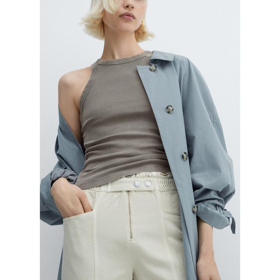 MANGO BONIW Geripptes Racerback Top  