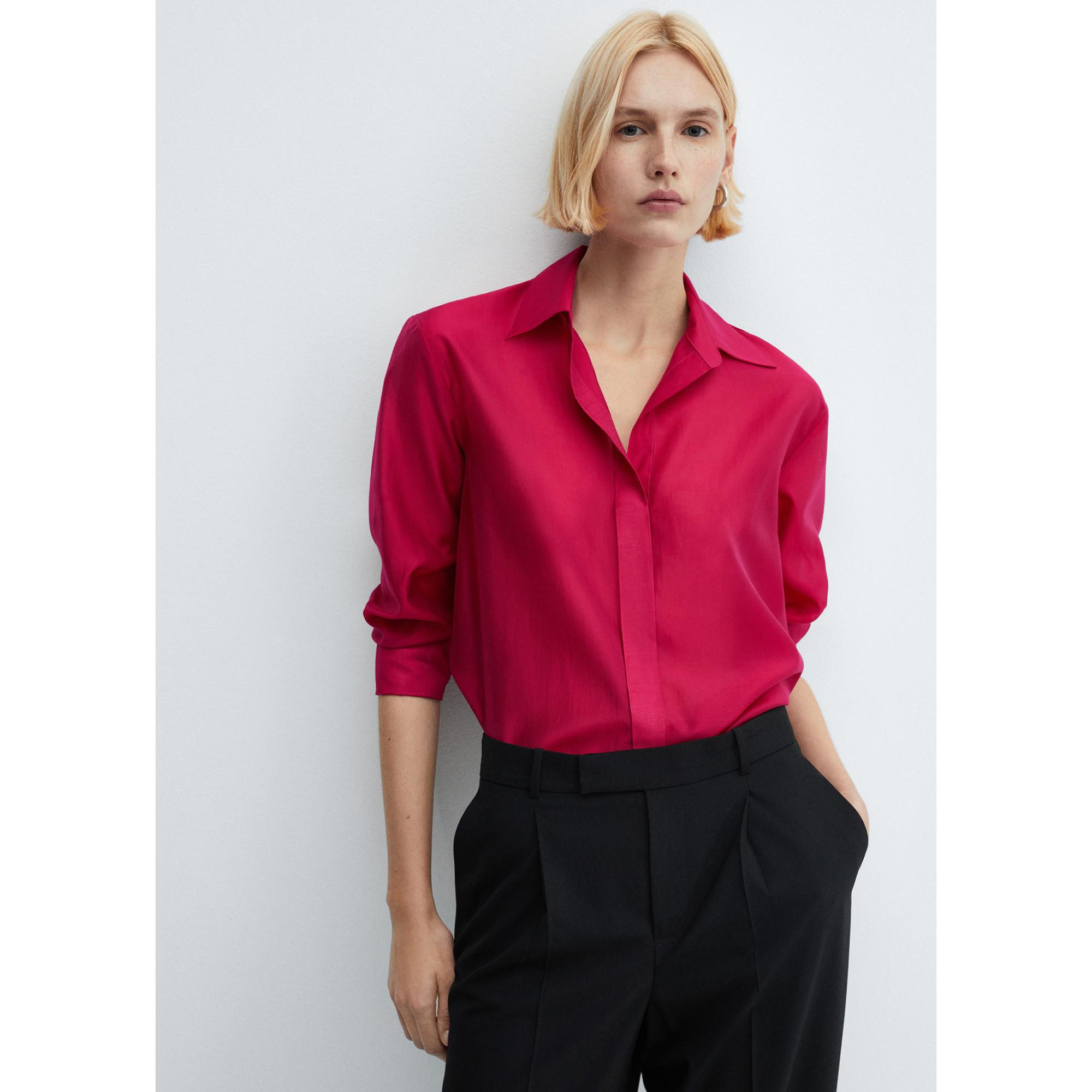 Image of Shirt, Langarm Damen Rot L
