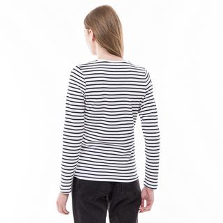 Manor Woman T-shirt a righe a maniche lunghe girocollo  