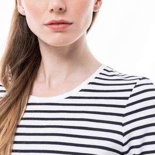 Manor Woman T-shirt a righe a maniche lunghe girocollo  