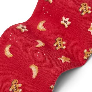 von Jungfeld Lebkuchen Mann Rot Chaussettes hauteur mollet 