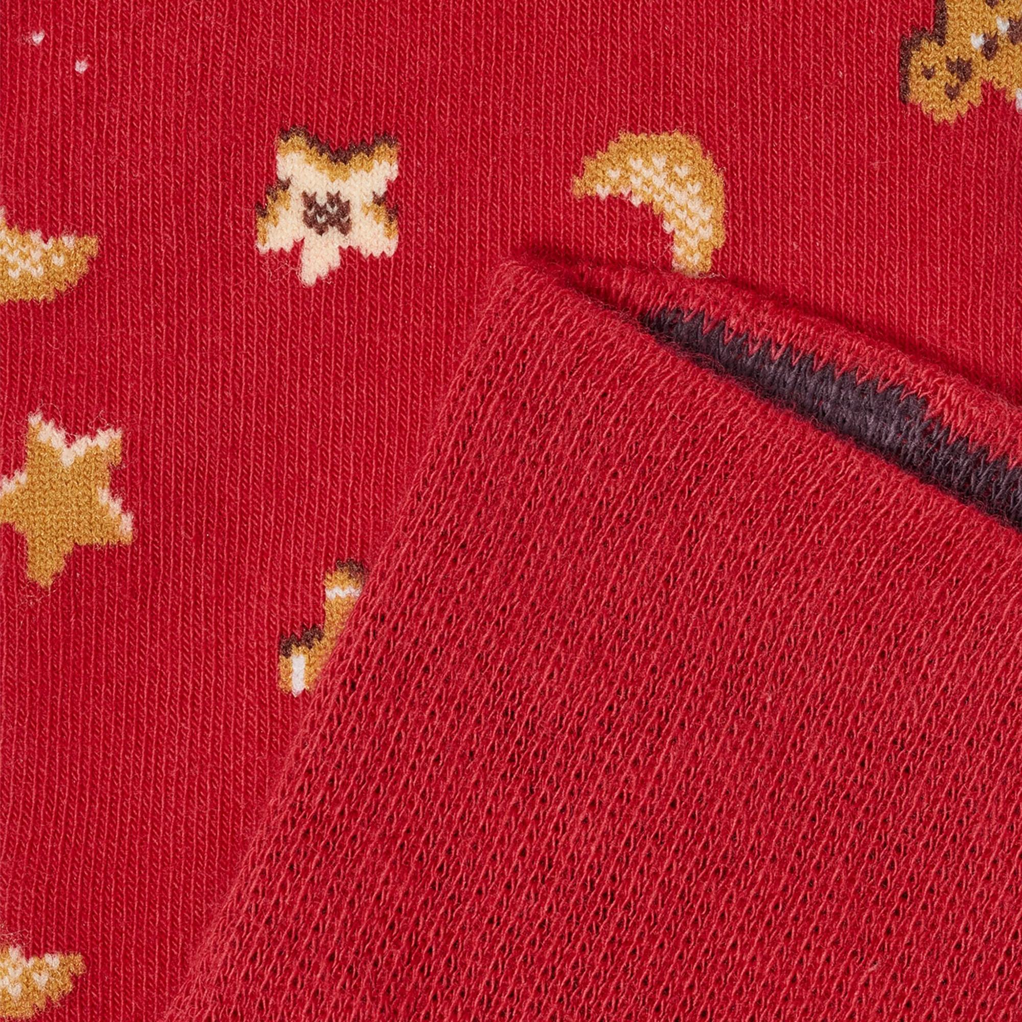 von Jungfeld Lebkuchen Mann Rot Chaussettes hauteur mollet 