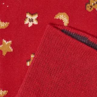 von Jungfeld Lebkuchen Mann Rot Chaussettes hauteur mollet 