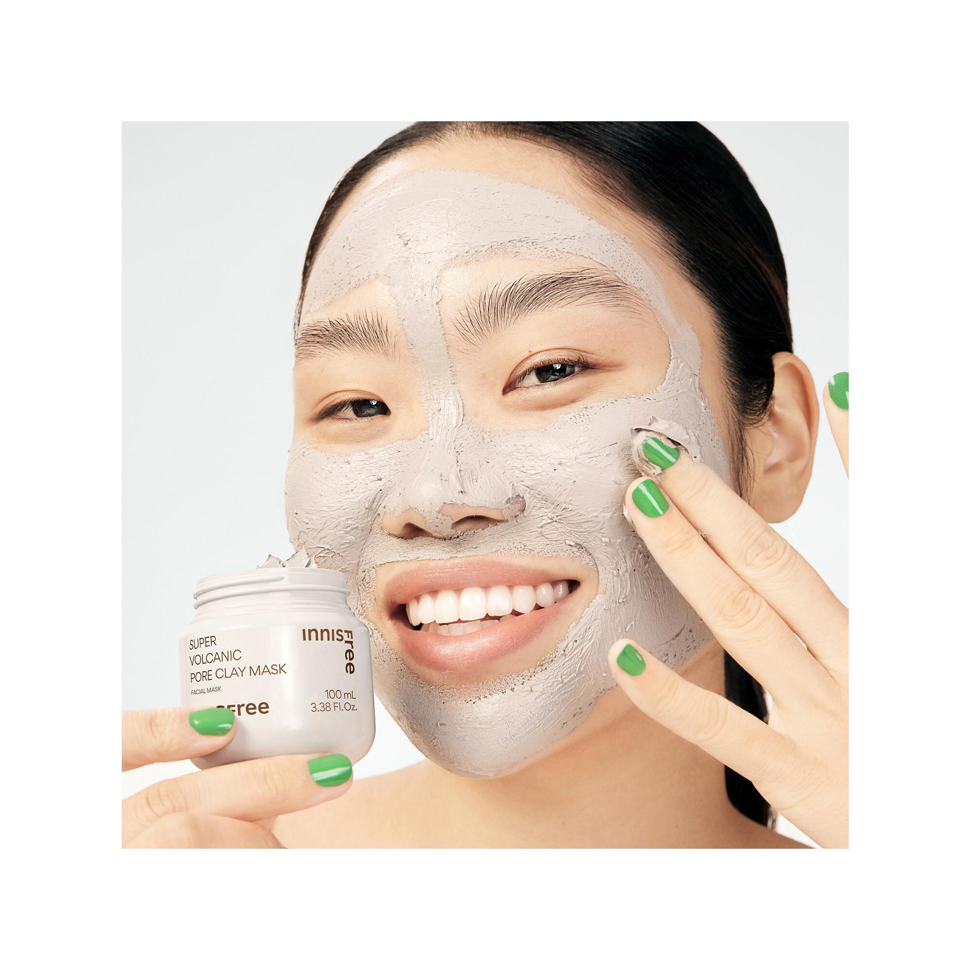 innisfree  Masque à l'argile aux Roches Volcaniques et aux AHA - Masque Réducteur de Pores 