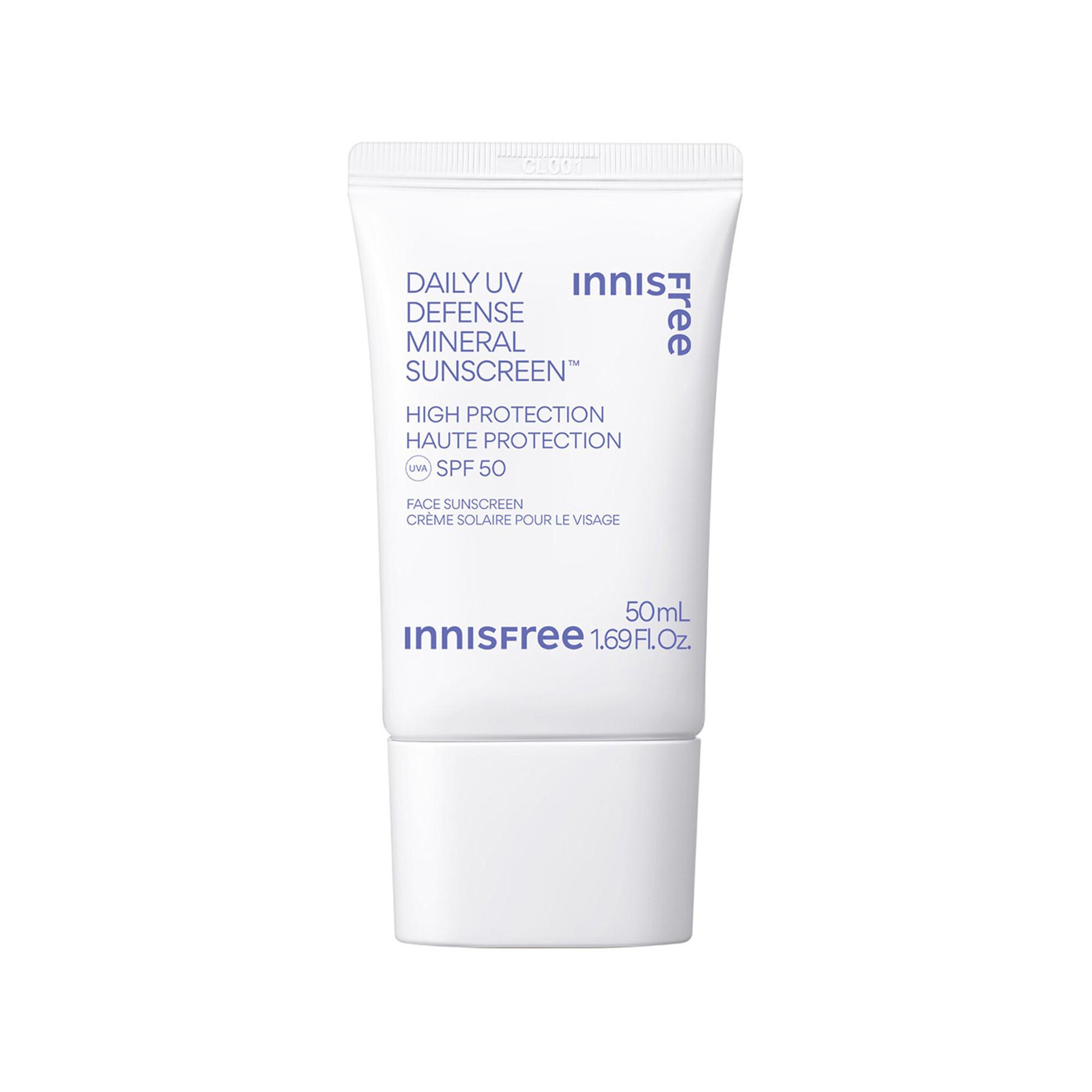 innisfree  Crème Solaire Quotidienne Minérale Pour Le Visage SPF50 - Protection solaire UVA / UVB 