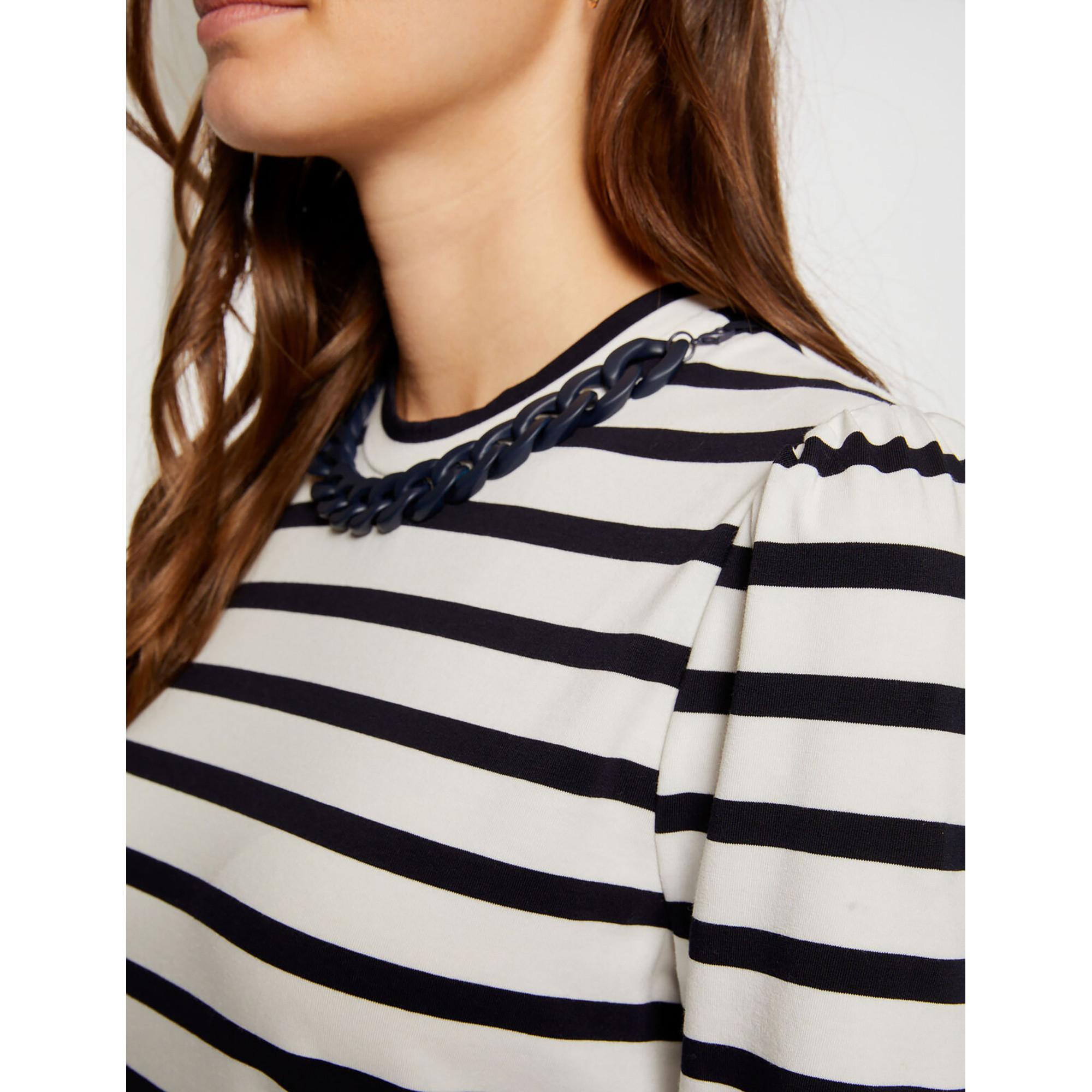 MORGAN Gestreiftes Rundhals T-Shirt  