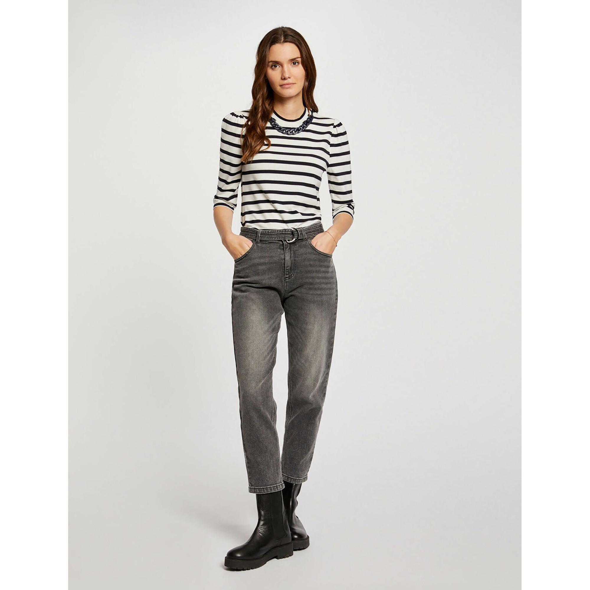 MORGAN Gestreiftes Rundhals T-Shirt  